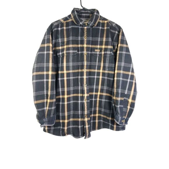 Carhartt Other - Carhartt Men's XL Black Flannel Plaid Fleece Thermal Lined Button Up Shirt Jack